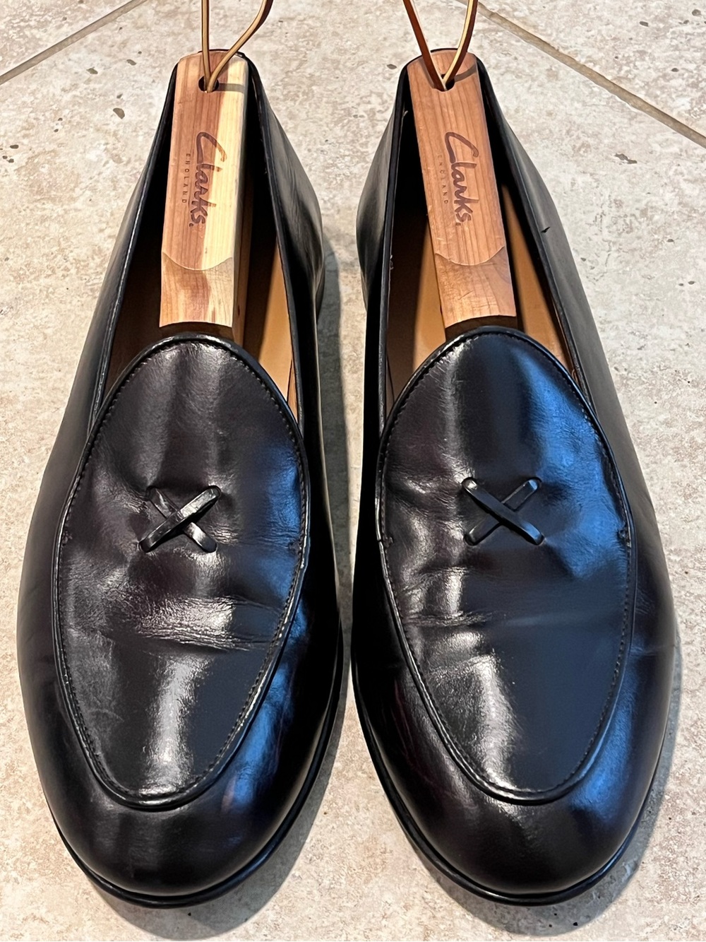 Del Toro Classic Milano Men's Dark Brown Leather Loafers 10.5 Handmade Italy EUC